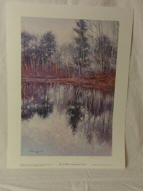 A 14" X 20" PRINT BY ARTIST RICHARD EARL THOMPSON TITLES "NOT A SOUND"